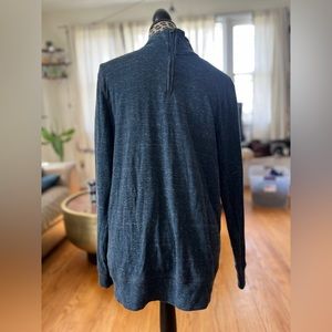 Faherty Navy Long Sleeve Quarter Zip Suffolk Pullover Sweater Size M